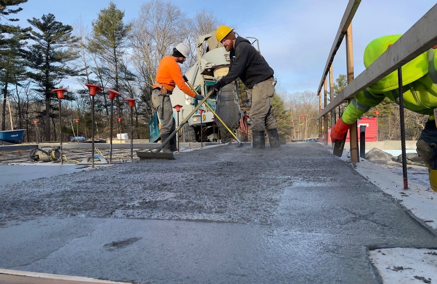 Pouring Concrete for Floor Slabs